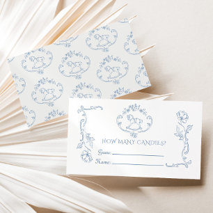 Tarjeta De Recepción Caballo de balancín Toile de jouy Cuántas golosina