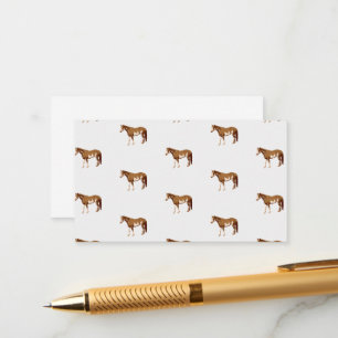Tarjeta De Recepción Caballo de Pintura Americano Acuarela Ecuestre