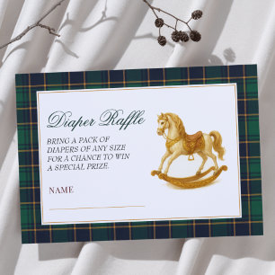 Tarjeta De Recepción Caballo de Rocas Tapado Baby Shower Diaper Raffle