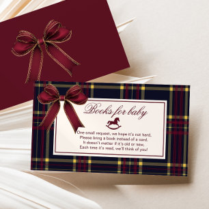 Tarjeta De Recepción Caballo de Rocca Burgundy Libros de Placa para beb