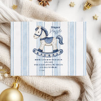 Caballo de Rockeo Azul Baby Shower Diapper Raffle