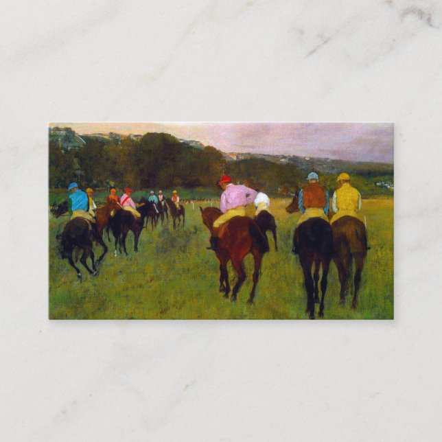 Tarjeta De Recepción Caballos de carreras Edgar Degas en Longchamp (Anverso)