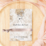 Tarjeta De Recepción Cabecera de playa Bridesmaid Scrunchie Holder<br><div class="desc">Coloque una raspadura o corbata de pelo alrededor de la tarjeta para una manera adorable y útil de agradecer a sus damas de honor. Útil para bodas en la playa y fiestas de soltera.</div>