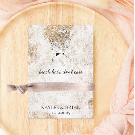 Tarjeta De Recepción Cabecera de playa Bridesmaid Scrunchie Holder