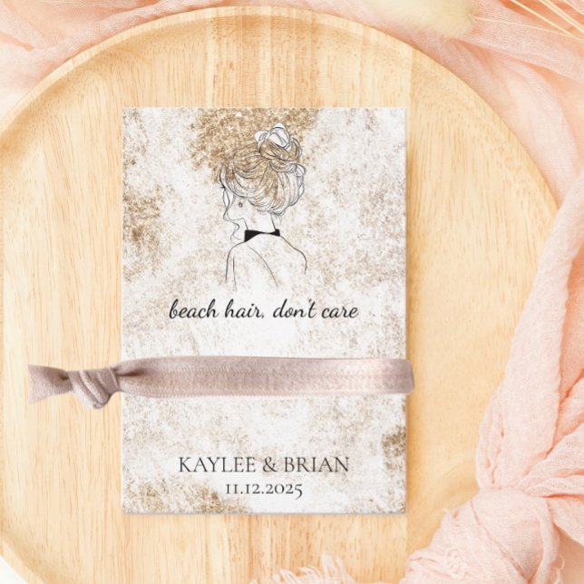 Tarjeta De Recepción Cabecera de playa Bridesmaid Scrunchie Holder (Subido por el creador)