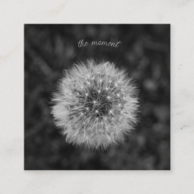 Tarjeta De Recepción Cabeza de semilla de Dandelion. Estar Presente En  (Anverso)