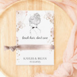 Tarjeta De Recepción Cabina de playa Bachelorette Scrunchie Holder<br><div class="desc">Coloque una raspadura o corbata de pelo alrededor de la tarjeta para una manera adorable y útil de agradecer a sus amigos y damas de honor. Útil para bodas en la playa y fiestas de soltera.</div>