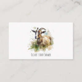 Tarjeta De Recepción Cabra de granja acuarela, personalizado