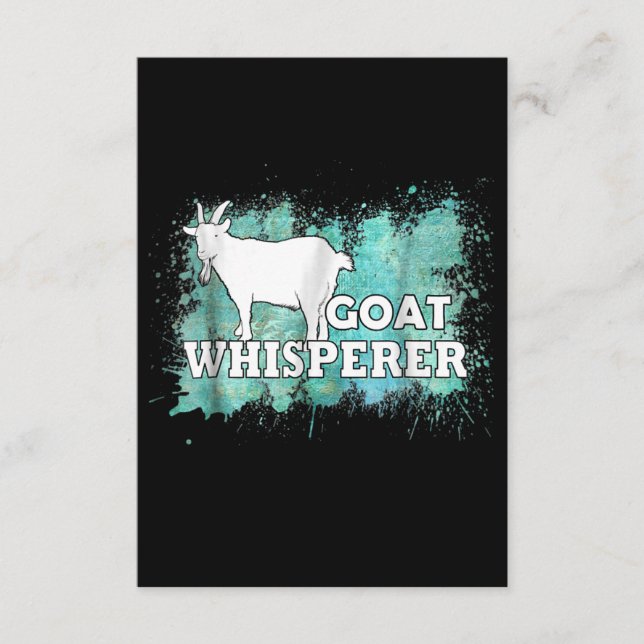 Tarjeta De Recepción Cabra Whisperer Cabra Granjero (Anverso)