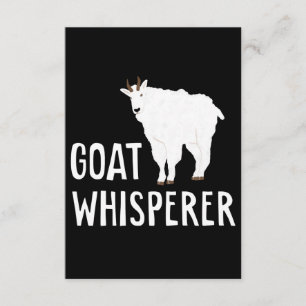 Tarjeta De Recepción Cabra Whisperer Funny Goat Farm Tshirt Mascota Goa