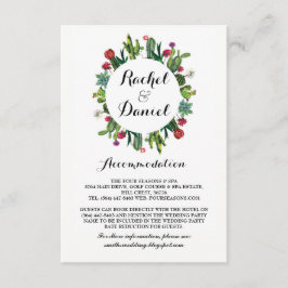 Tarjeta De Recepción Cactus Accommodation Fiesta Bodas Detalles