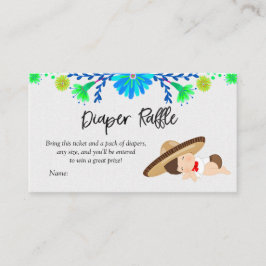 Tarjeta De Recepción Cactus Fiesta Diaper Raffle Card