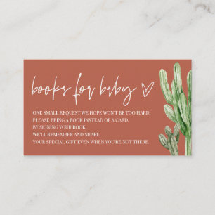 Tarjeta De Recepción Cactus Género Libros Desiertos Neutrales Para Bebé