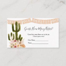 Tarjeta De Recepción Cactus Taco acerca del juego Amo Cuántos Besos
