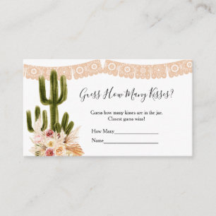 Tarjeta De Recepción Cactus Taco acerca del juego Amo Cuántos Besos