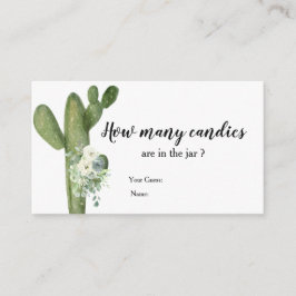 Tarjeta De Recepción Cactus Taco de Love Adivina Cuántos Canales