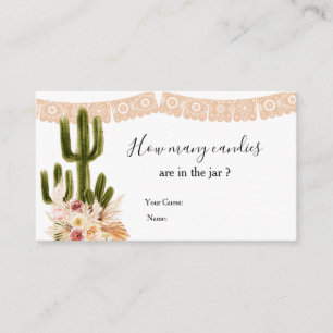 Tarjeta De Recepción Cactus Taco de Love Adivina Cuántos Canales