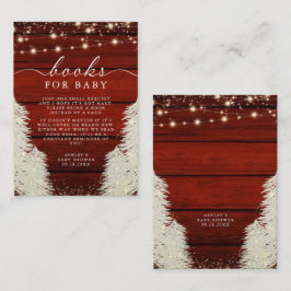 Tarjeta De Recepción Cadena Rusa De Madera Enciende Libros De Árbol Par