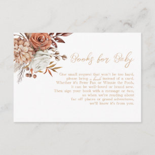 Tarjeta De Recepción Cae en el amor Los libros de Baby Shower del otoño