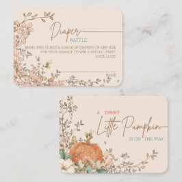 Tarjeta De Recepción Cae la calabaza pequeña en otoño Baby Shower Diape