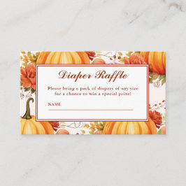 Tarjeta De Recepción Cae la flora del amor caída Baby ducha Diaper Raff