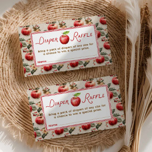 Tarjeta De Recepción Caer Baby Shower Apple Diaper Raffle