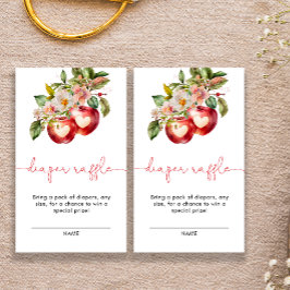 Tarjeta De Recepción Caer en Apple Baby Shower Diaper Raffle