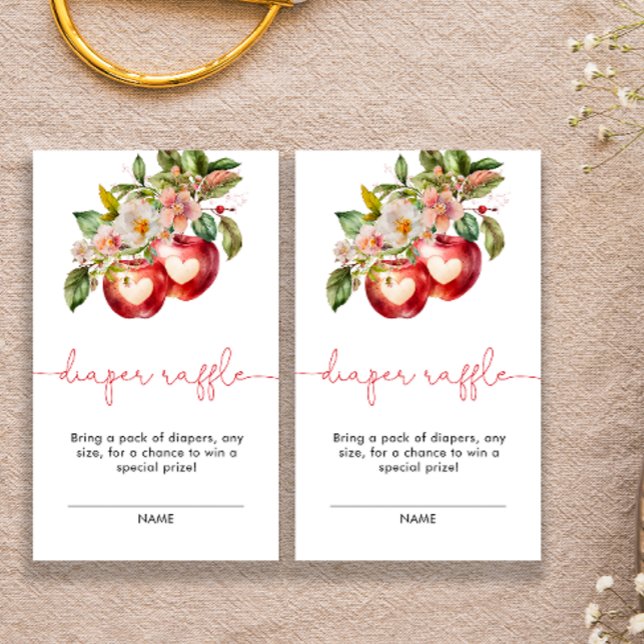 Tarjeta De Recepción Caer en Apple Baby Shower Diaper Raffle (Subido por el creador)