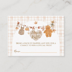 Tarjeta De Recepción Caer en el amor Rustic Modern Baby Shower Diaper