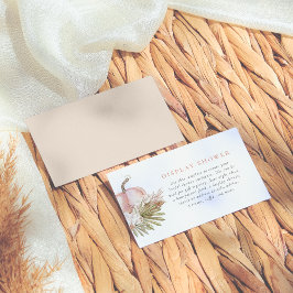 Tarjeta De Recepción Caer Enamorada Boho Pampas & Pumpkin Bridal Shower