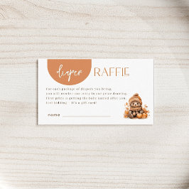Tarjeta De Recepción Caer Enamorada Calabaza De Oso Pequeño Raffle