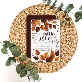 Tarjeta De Recepción Caer Enamorada Del Otoño Deja Baby Shower