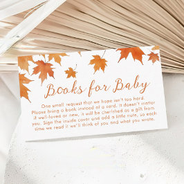 Tarjeta De Recepción Caer Libros De Baby Shower Para Bebé