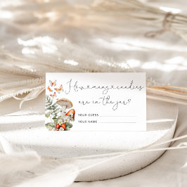 Tarjeta De Recepción Caer setas silvestres cuántos caramelos hay en el 