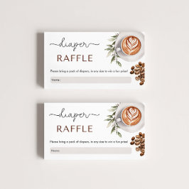 Tarjeta De Recepción Café Baby Shower - El bebé está preparando pañales