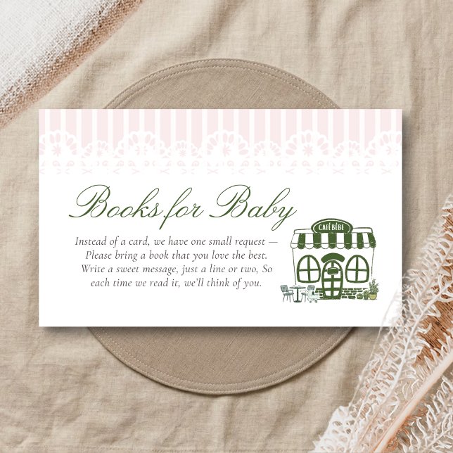 Tarjeta De Recepción Cafe Bebe Fiesta de Bebé Libros para Bebé (Baby is Brewing Coffee Cafe Bebe Baby Shower Books for Baby)