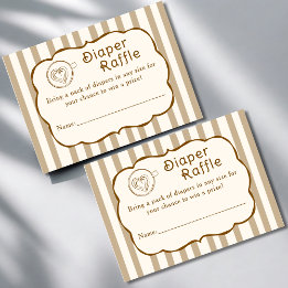 Tarjeta De Recepción Cafe Bebe French Coffee Diaper Raffle Baby Shower