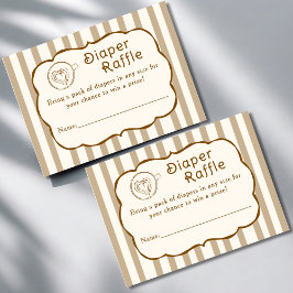 Tarjeta De Recepción Cafe Bebe French Coffee Diaper Raffle Baby Shower