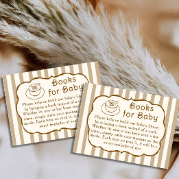 Tarjeta De Recepción Cafe Bebe Libros Para Bebé Solicitud de Ducha de B