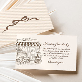 Tarjeta De Recepción Café Bebe Libros para café neutro para bebé