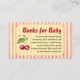 Tarjeta De Recepción Café Cereza Retro Rojo Amarillo Libros Para Fiesta