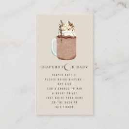 Tarjeta De Recepción Café helado Baby Shower Diaper Raffle