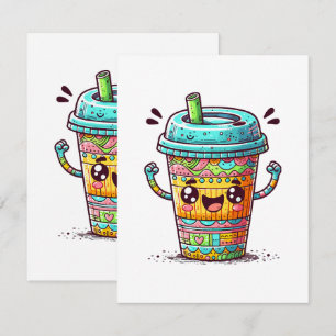 Tarjeta De Recepción Café Kawai