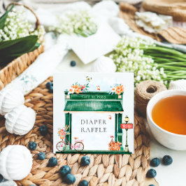 Tarjeta De Recepción Café Paris Boulangerie Watercolor Diaper Raffle En