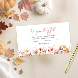 Tarjeta De Recepción Caída Baby Shower Diaper Raffle