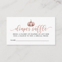 Caída Calabaza Baby Shower Diaper Raffle