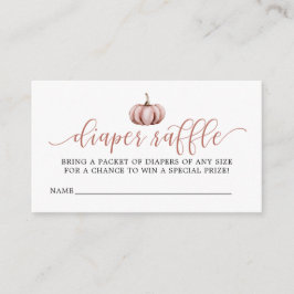 Tarjeta De Recepción Caída Calabaza Baby Shower Diaper Raffle