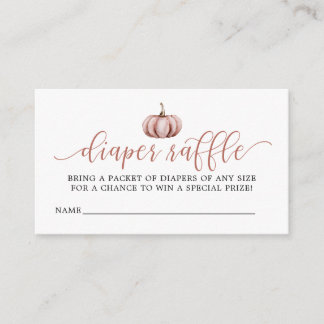 Tarjeta De Recepción Caída Calabaza Baby Shower Diaper Raffle