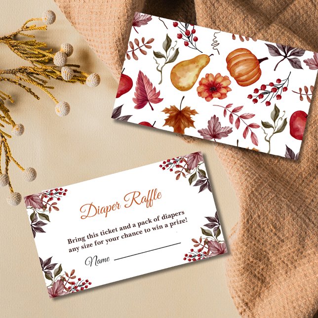 Tarjeta De Recepción Caída Calabaza Baby Shower Diaper Raffle (Subido por el creador)