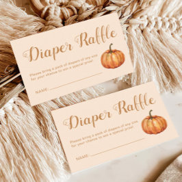 Tarjeta De Recepción Caída Calabaza Baby Shower Diaper Raffle